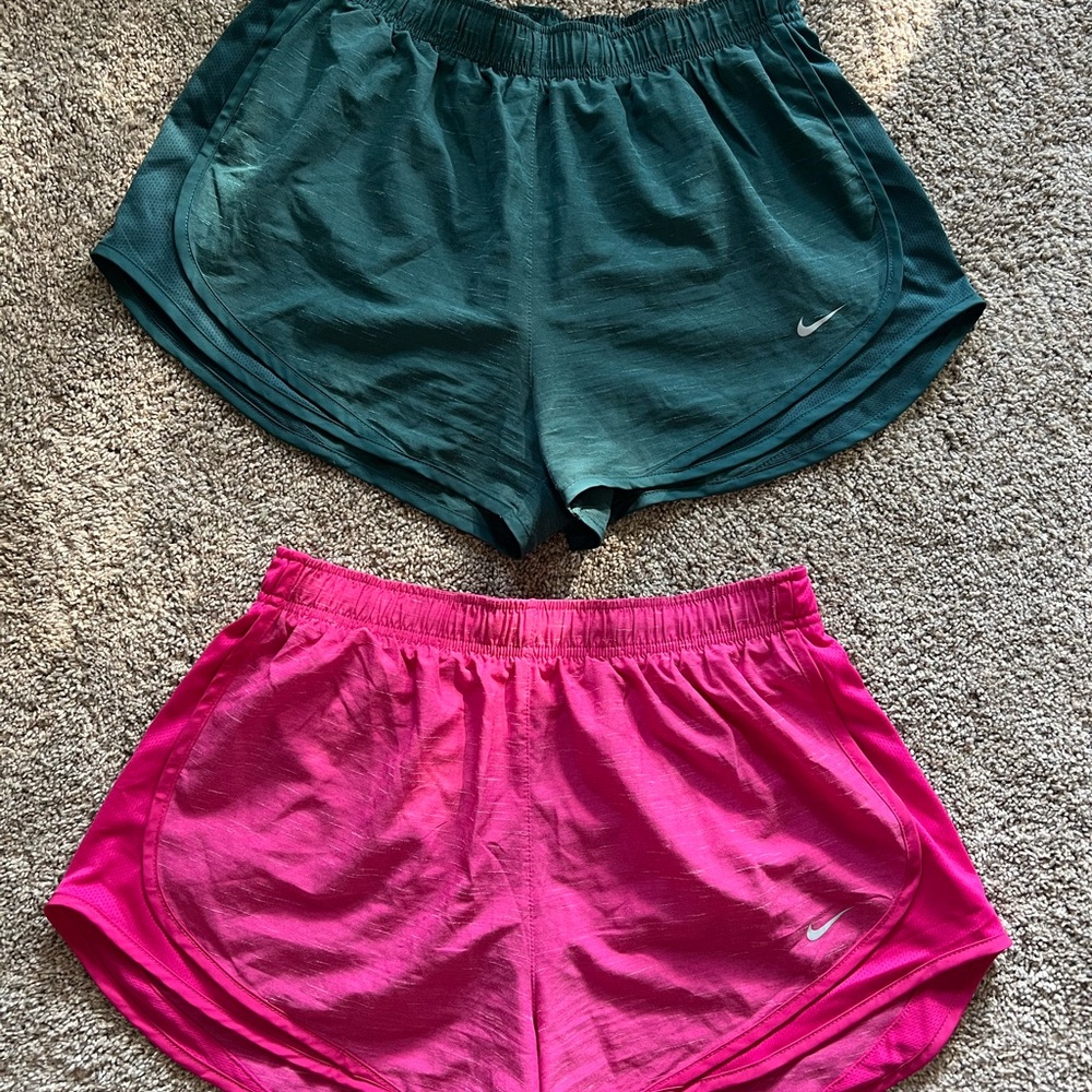 Nike Women's Athletic Shorts - Teal and Fuchsia